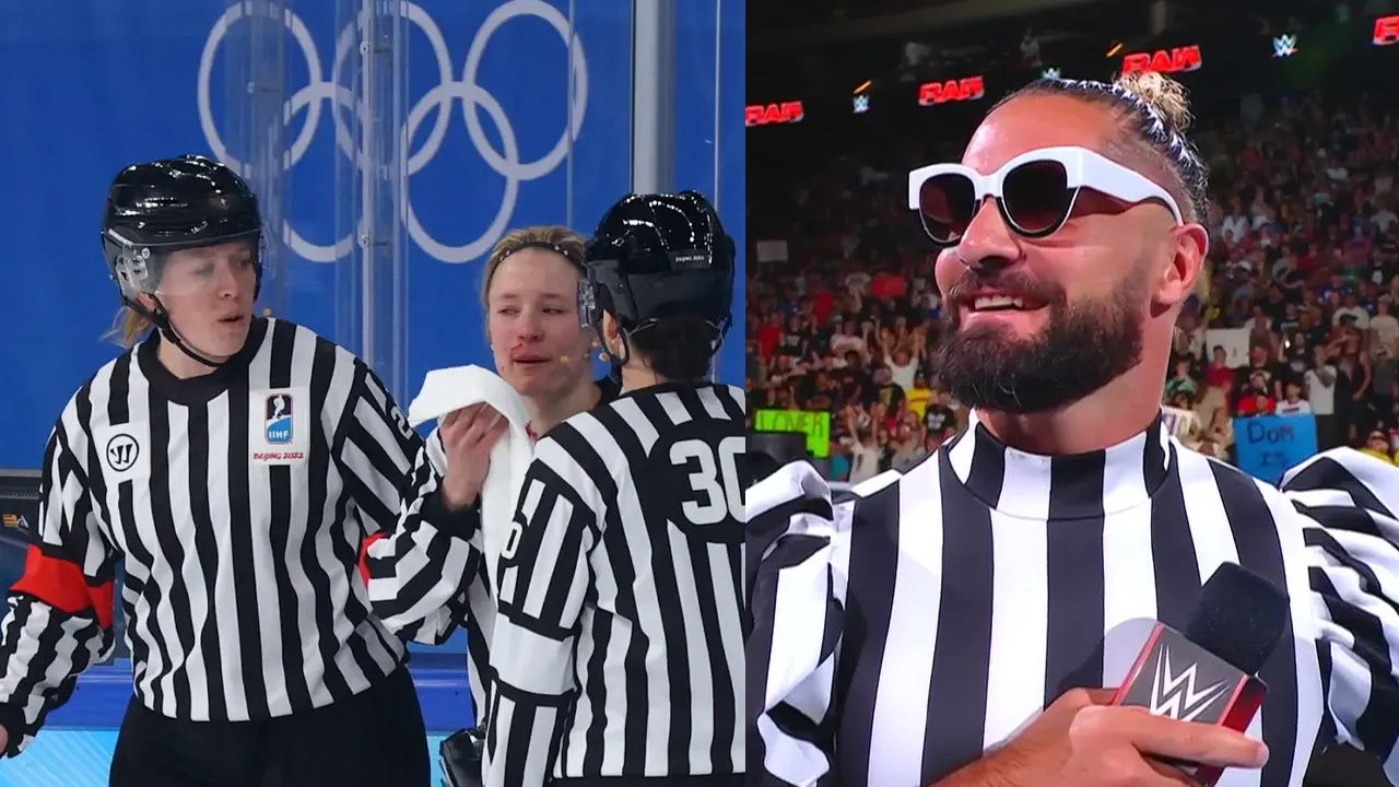 WATCH: Fans compare Seth Rollins' referee outfit on WWE Raw to performers at Paris Olympics 2024