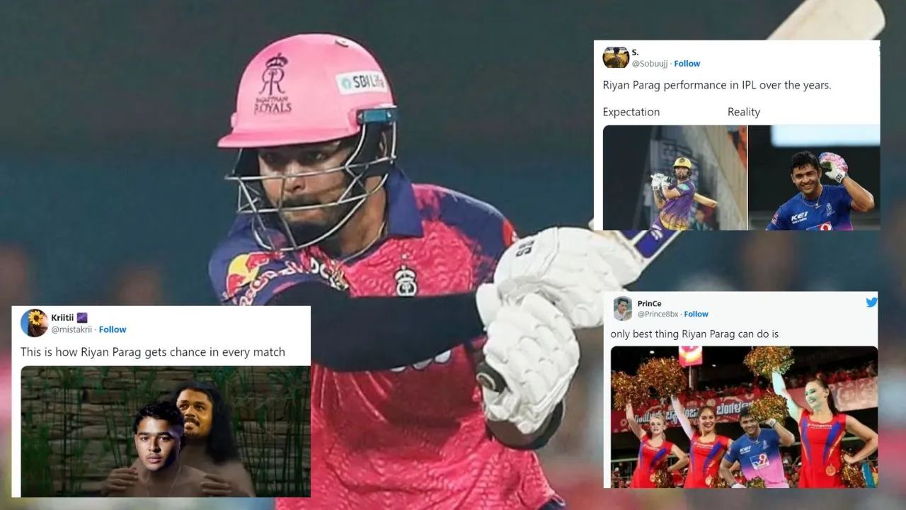 धीमी पारी के बाद फैंस के निशाने पर आए Riyan Parag, सोशल मीडिया पर उड़ा खूब मजाक