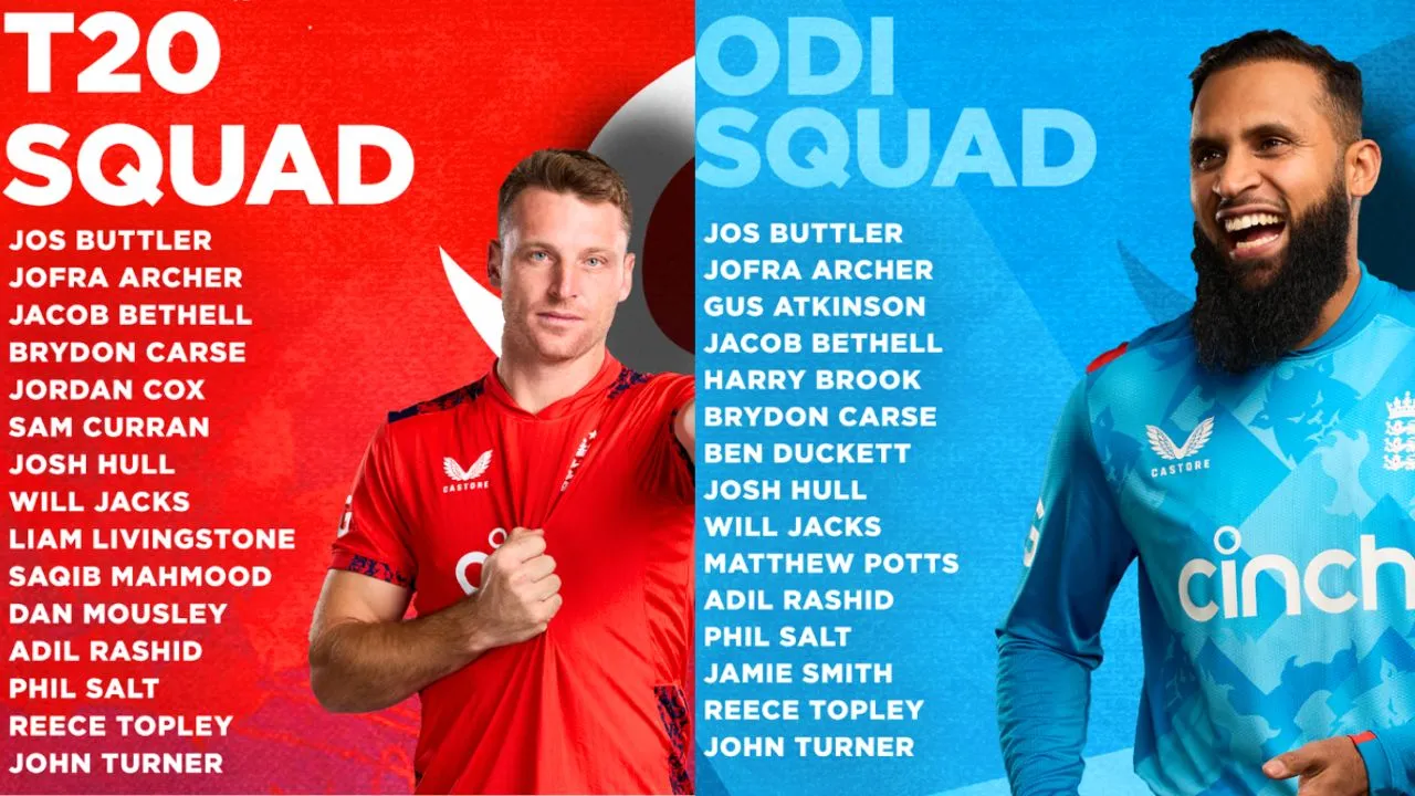 England Team Squad Against Australia for white ball series ENG vs AUS