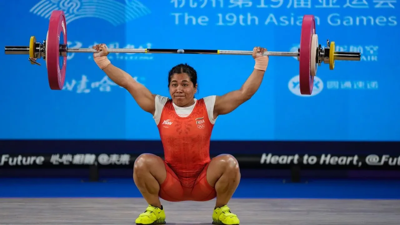 Bindyarani Devi secures historic bronze medal in the women’s 55kg event of the IWF World Cup