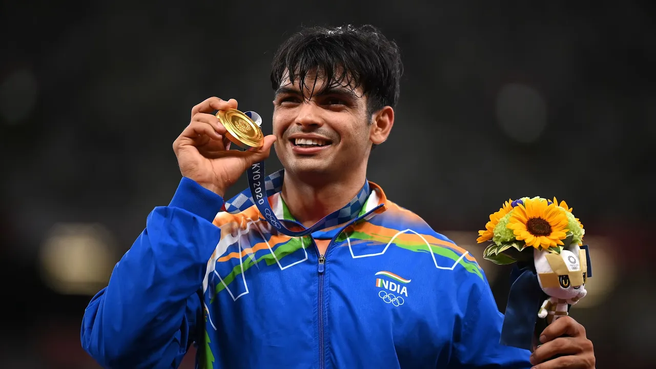 World Champion and defending Olympic god medalist Neeraj Chopra will be one of the favourites to win the Gold at Paris Olympics | sportzpoint.com 