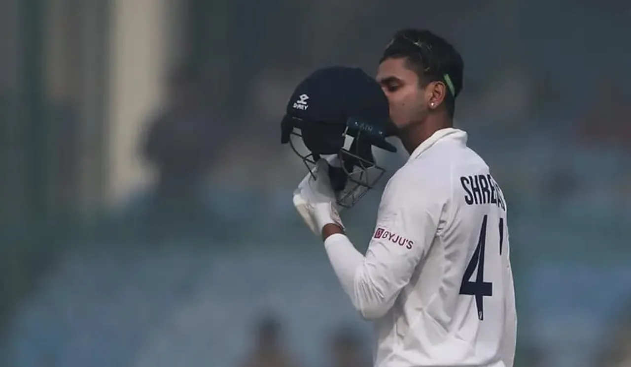 Shreyas Iyer scored a hundred on hiss test debut | SportzPoint.com