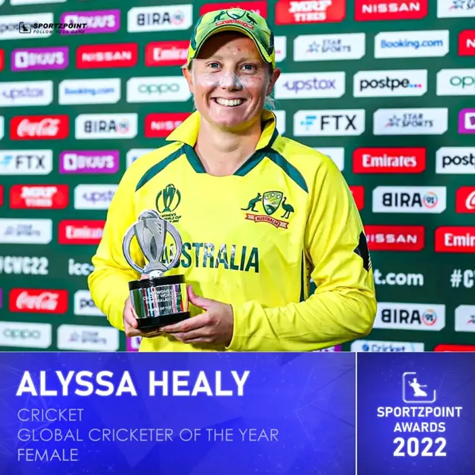 Sportz Point Awards 2022 | Female Cricketer of the Year | Alyssa Healy | Sportz Point