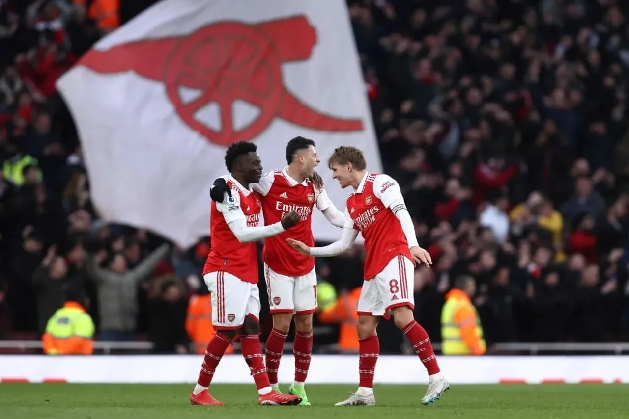 Sporting CP vs Arsenal | arsenal players celebrates | Sportz Point