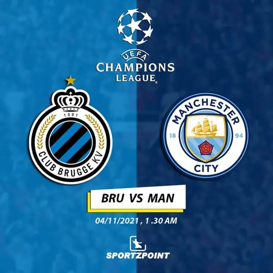 Man City vs Club Brugge: UCL - Sportz Point