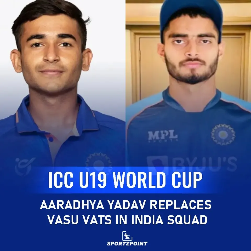 ICC U19 World Cup: Aaradhya Yadav replaces Vasu Vats in India squad | SportzPoint.com