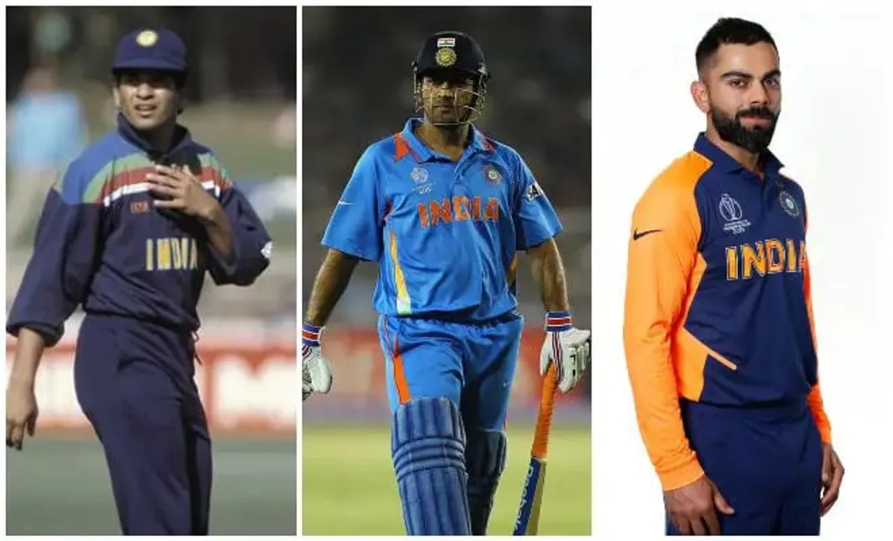 India's World Cup jerseys since 1992 | SportzPoint.com