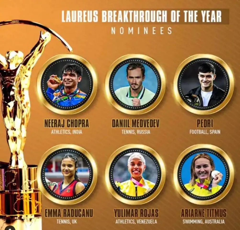 Laureus Sports Awards | Laureus World Breakthrough of the Year | Neeraj Chopra | Sportzpoint.com
