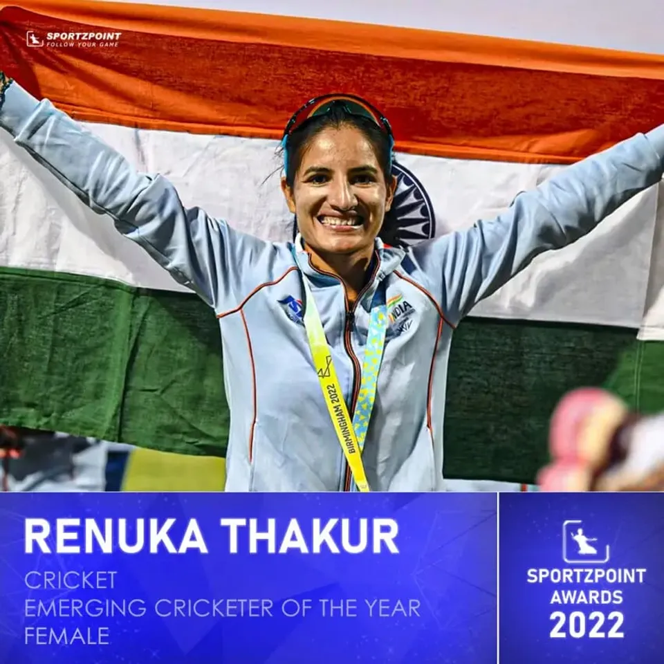 Emerging Cricketer of the Year Female: Renuka Thakur | Sportz Point