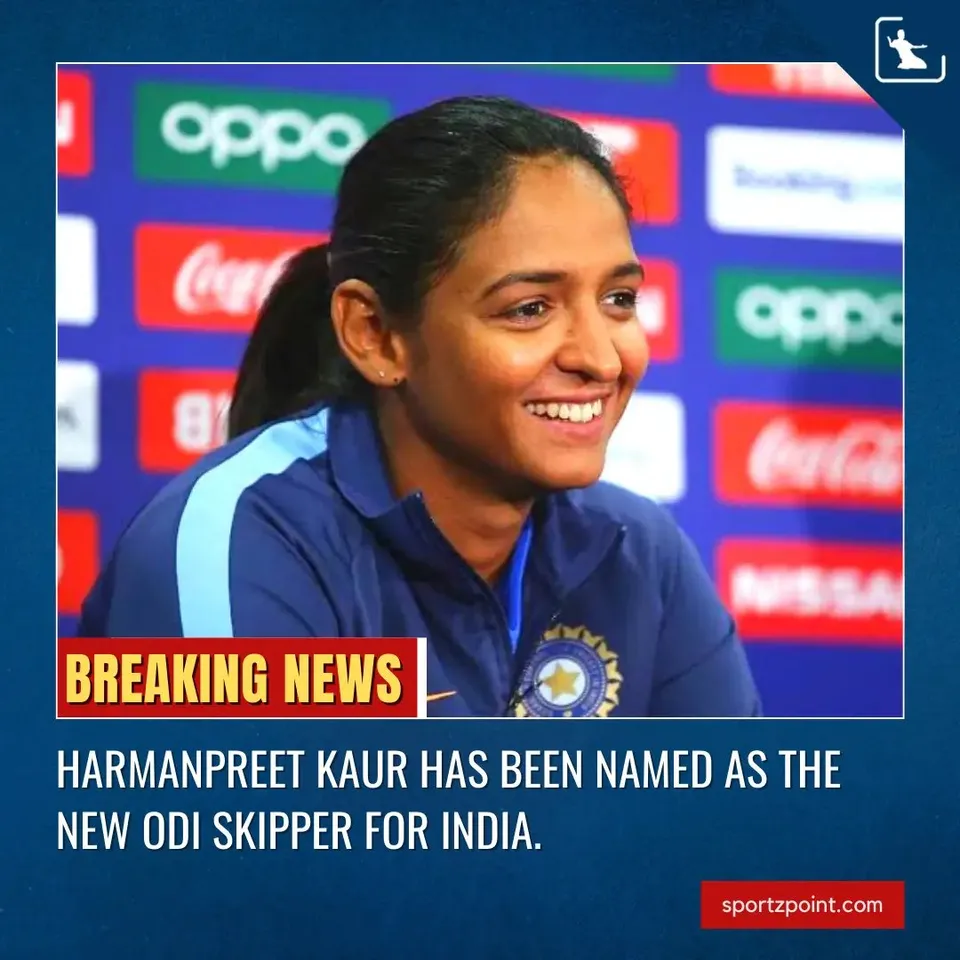 Harmanpreet Kaur has been named as the new ODI skipper for India | SportzPoint.com