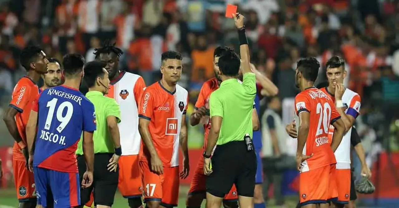 Ahmed Jahouh tops the list of players with most red cards in the ISL - SportzPoint