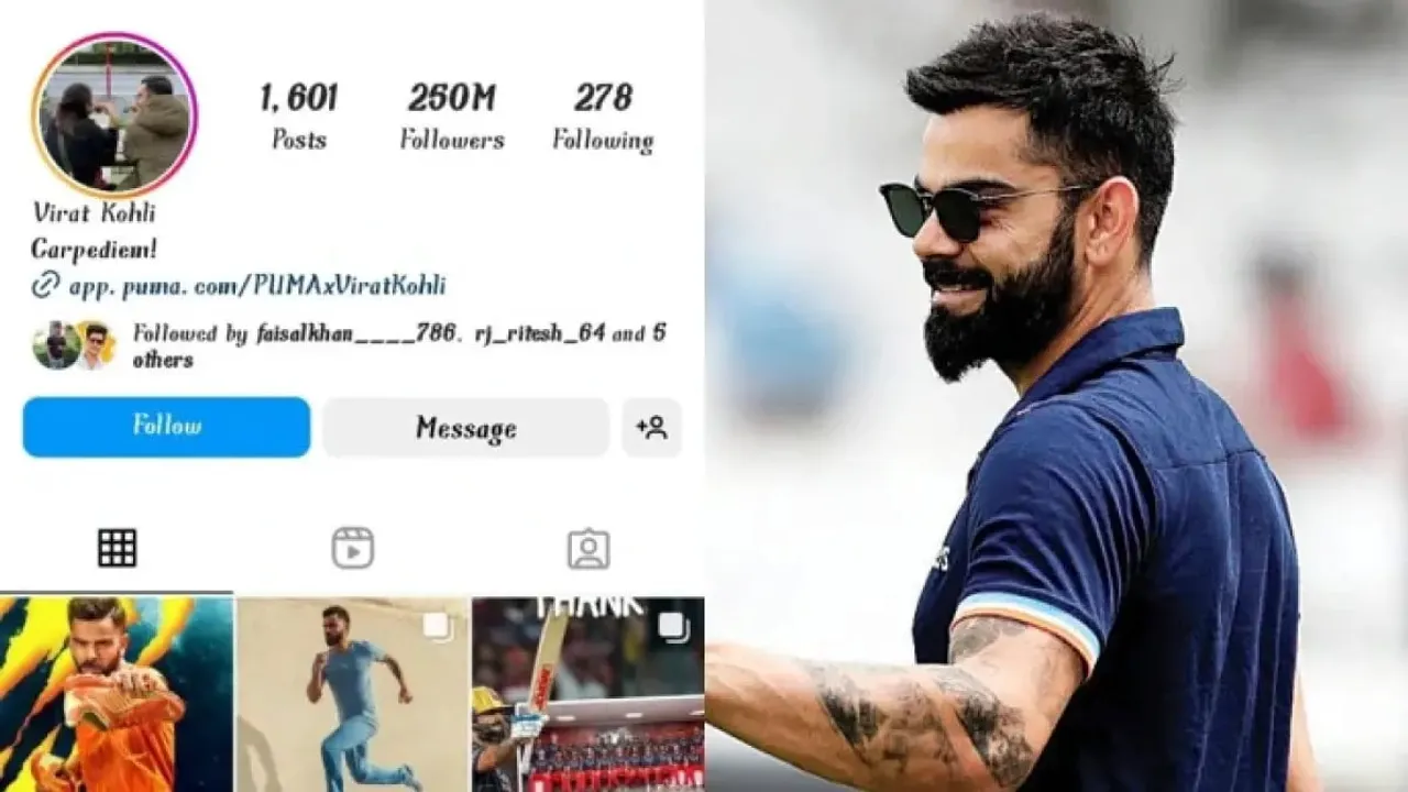 Virat Kohli reached 250 million followers on Instagram | Sportzpoint