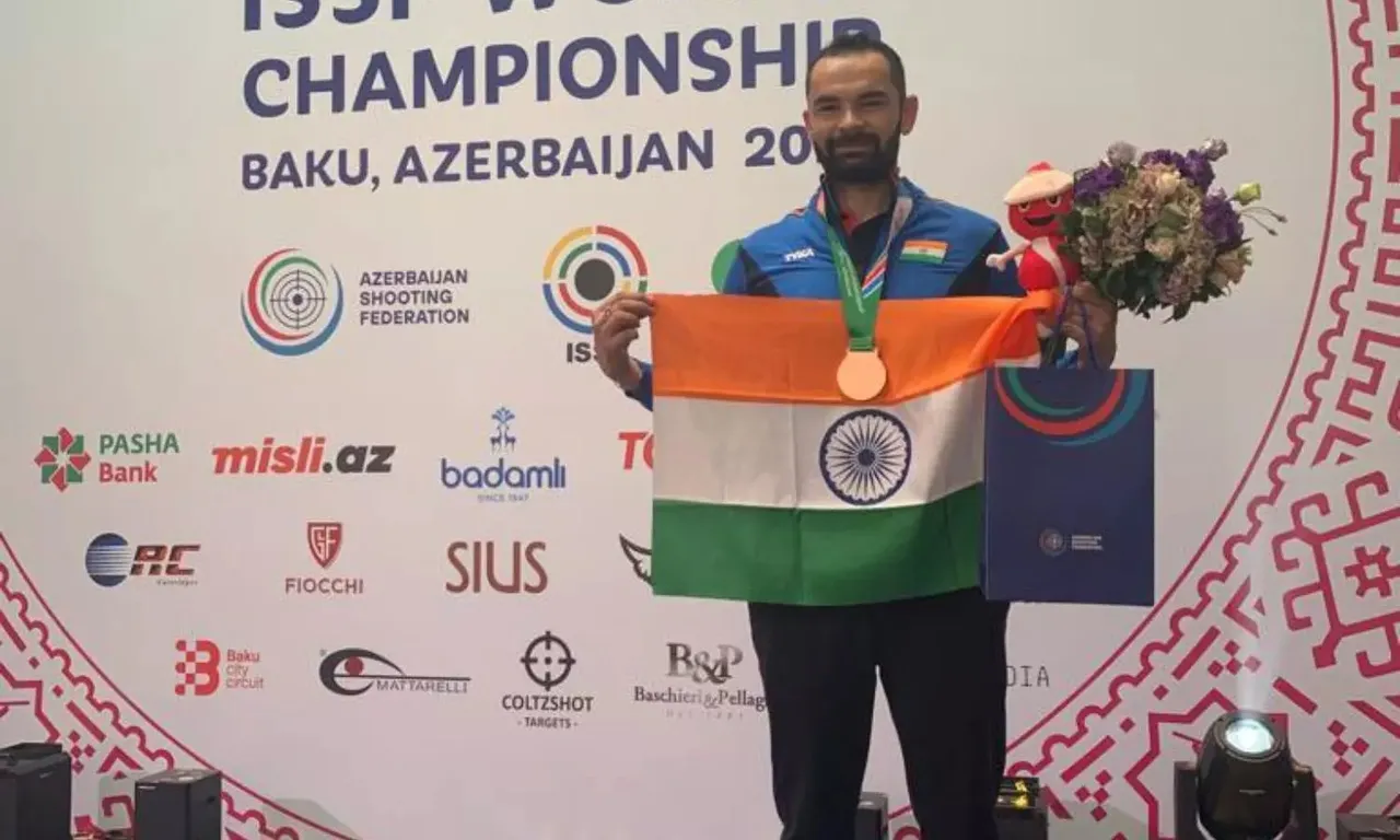 ISSF World Championships: Akhil Sheoran gets Paris 2024 Olympics quota after clinching bronze in rifle three position | Sportz Point
