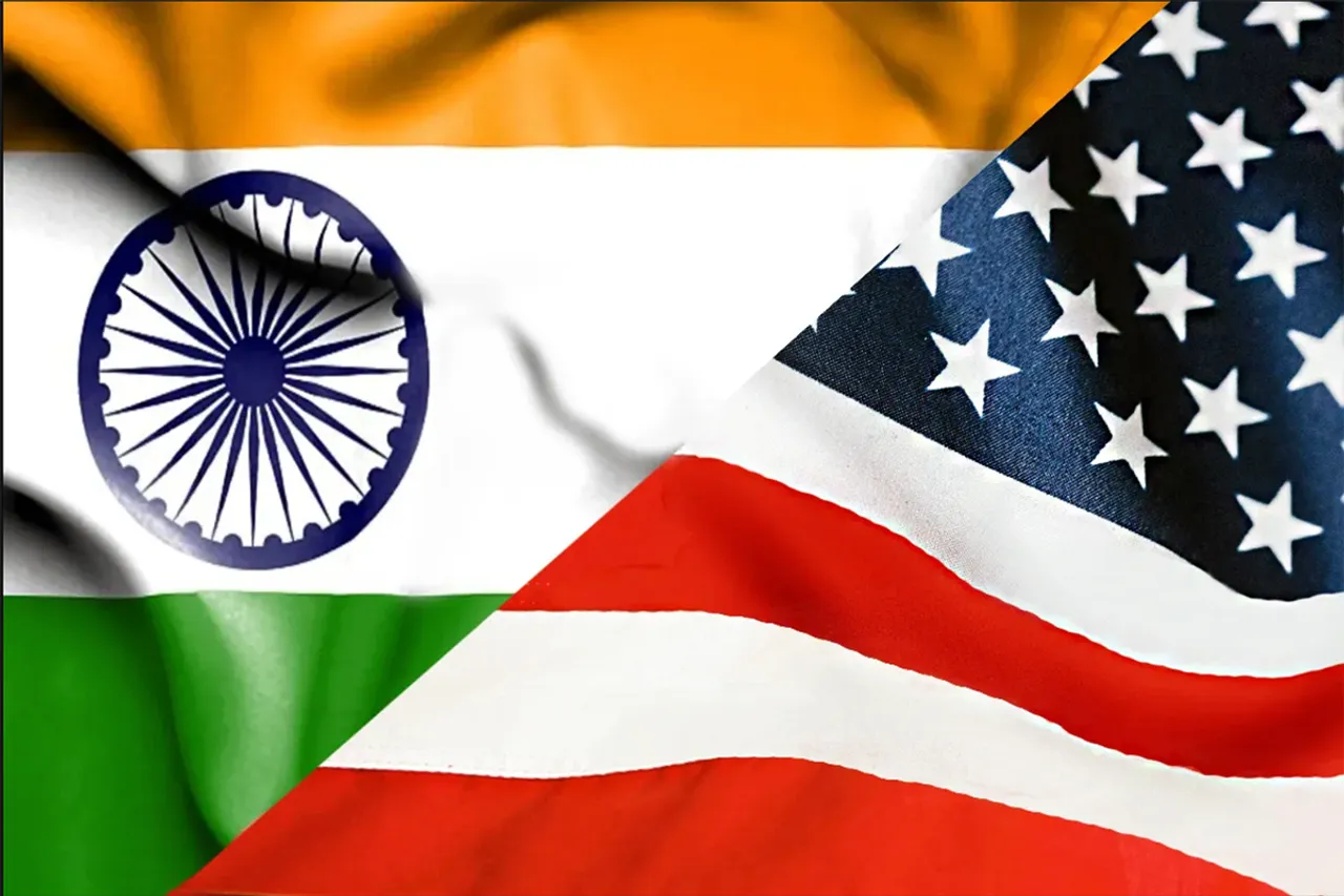 india US flags