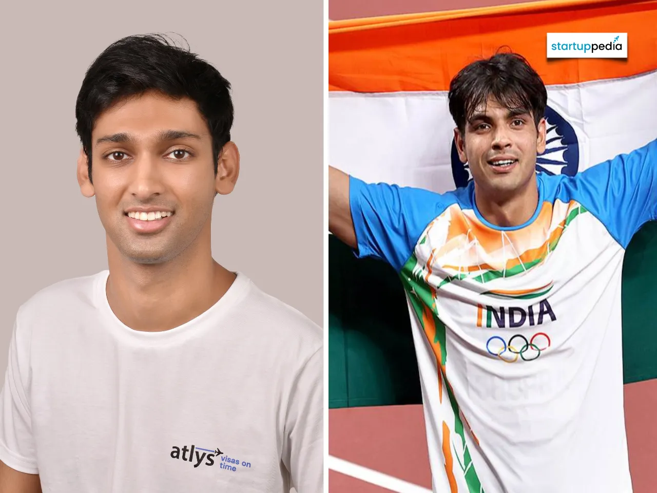 Atlys CEO Mohak Nahta & Indian Olympian Neeraj Chopra