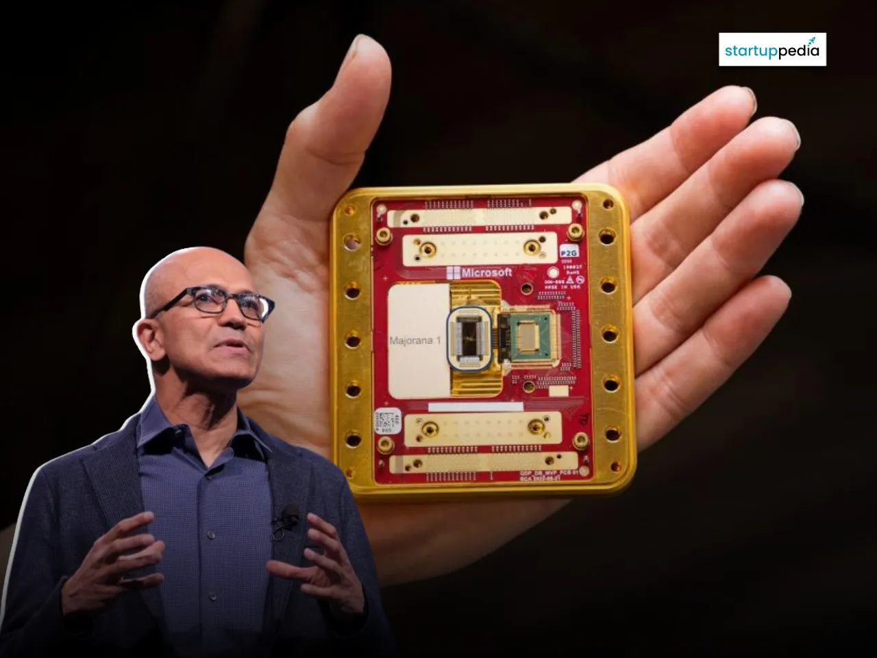 Microsoft’s Satya Nadella Unveils Palm-Sized Chip