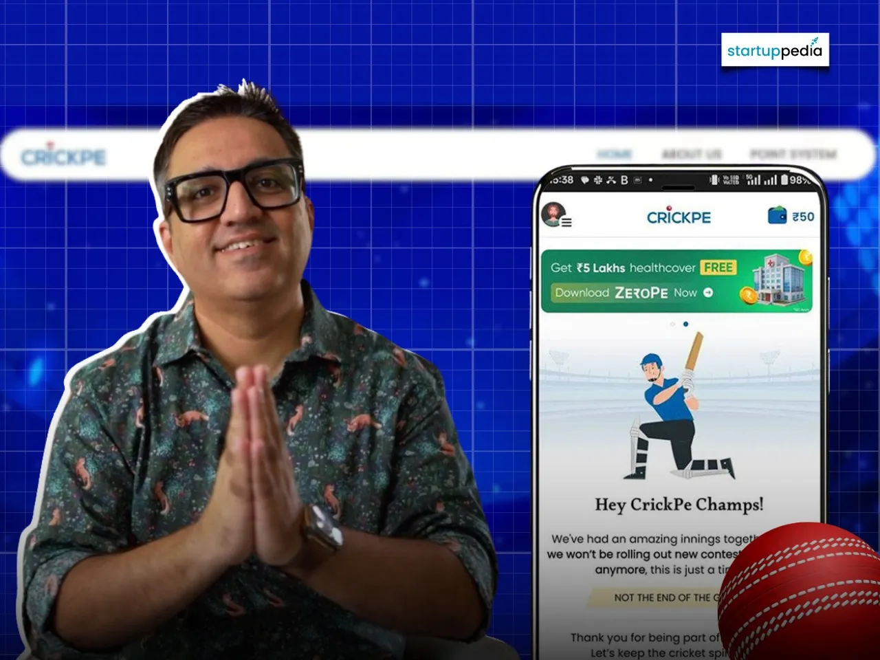 Ashneer Grover-backed CrickPe to suspend operations