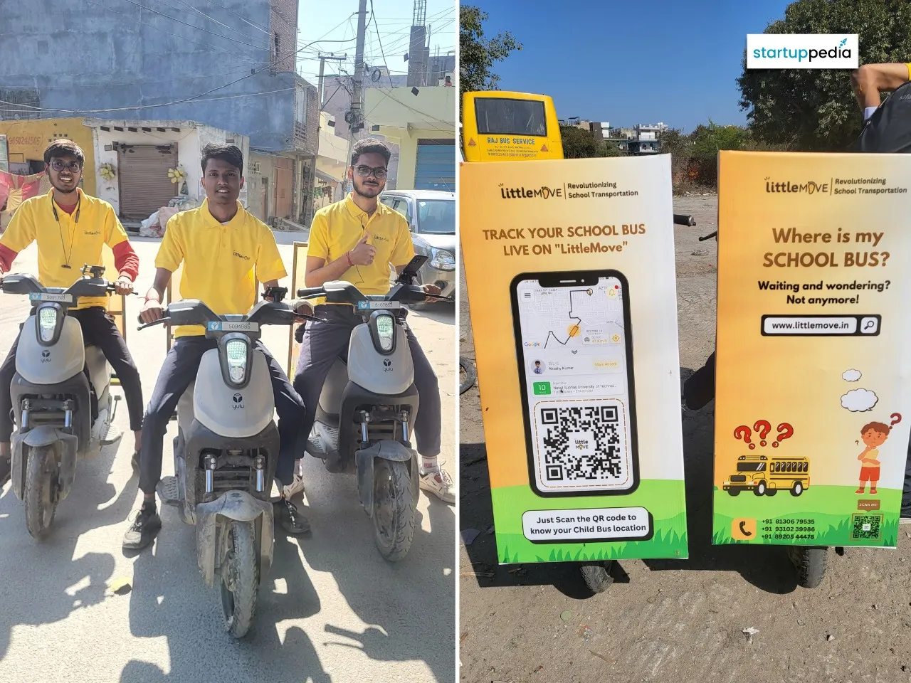 LittleMove co-founders Rahul Verma, Prem Kumar Verma & Harsh Singh