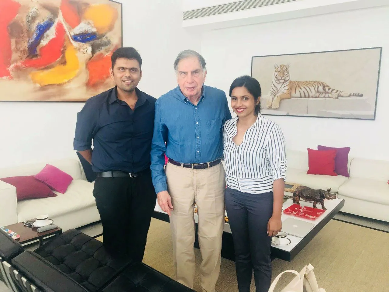 Chetan & Aditi Walunj with Ratan Tata