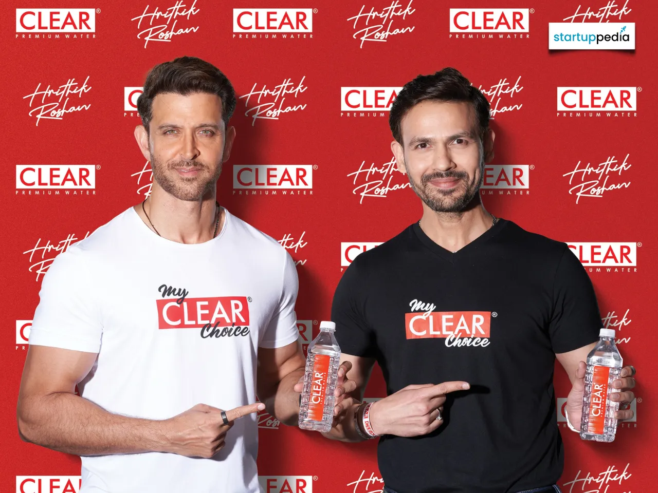 Clear Pani Founder Nayan Shah with Brand Ambassador Hrithik Roshan