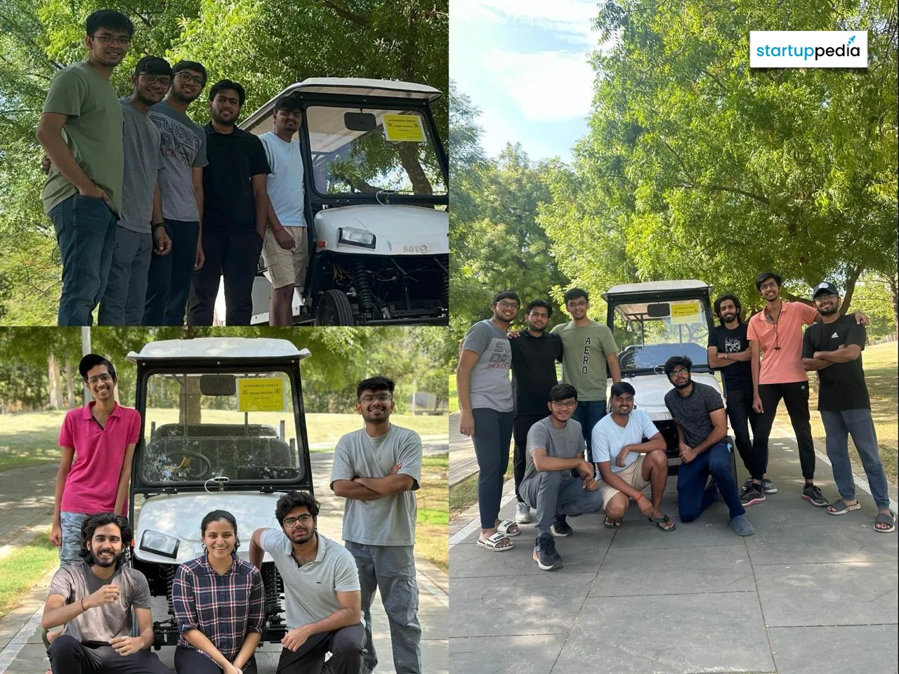 Students innovators of autonomous campus vehicle