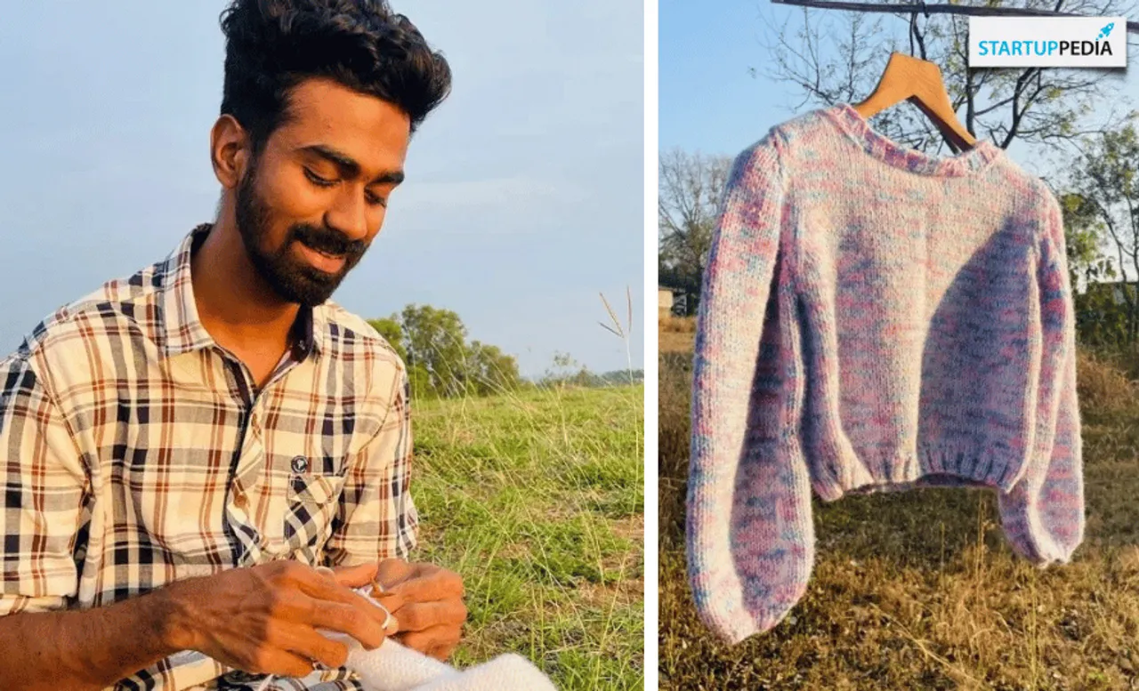 28 Y-O engineer from Hubli started knitting during the pandemic to manage his anxiety - now makes Rs 30,000 per month from his hobby.