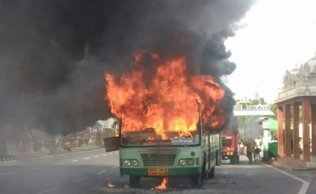 bus fire