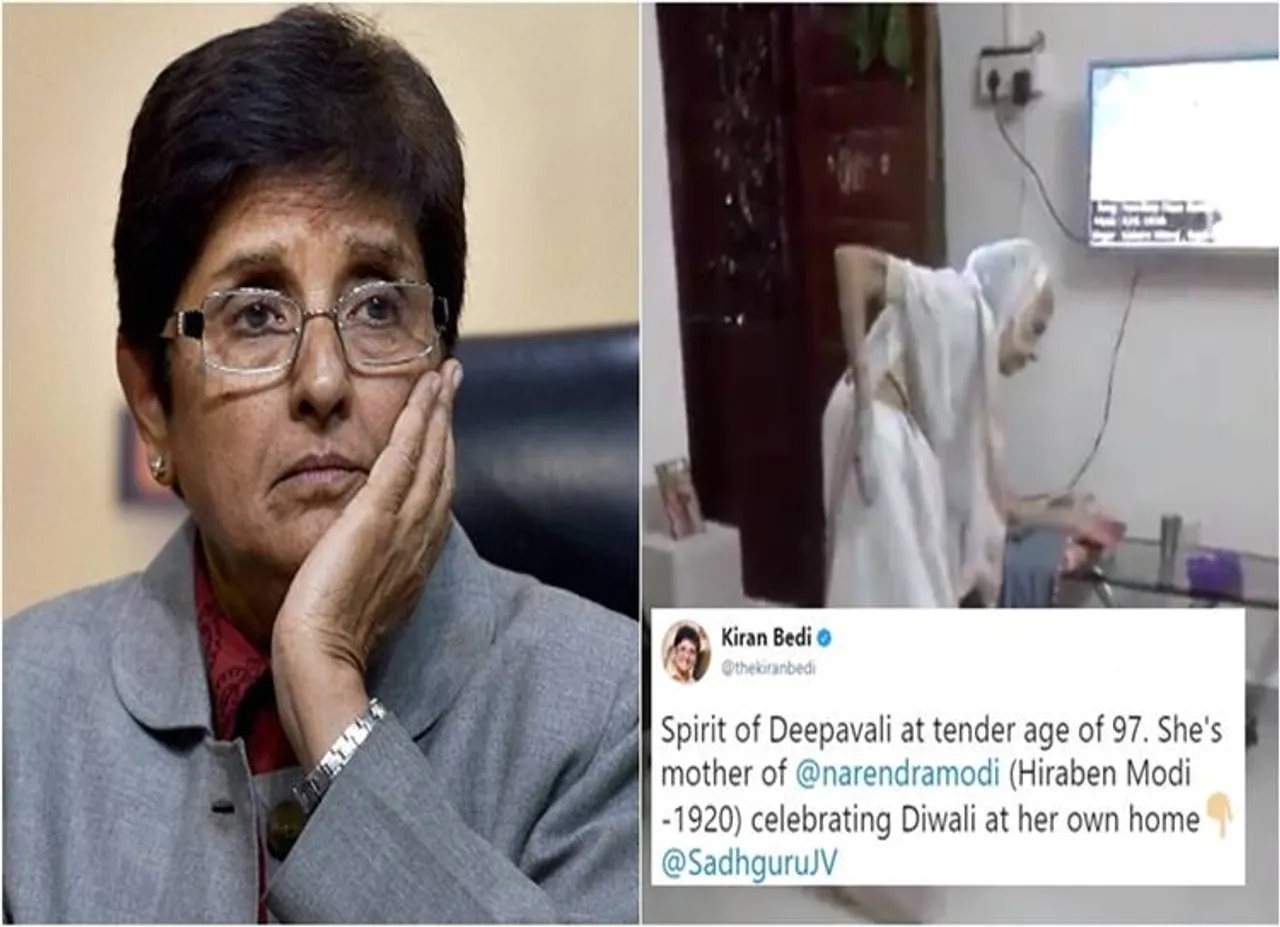 PM Narendra modi,Kiranbedi, Modi mother, heraben modi,