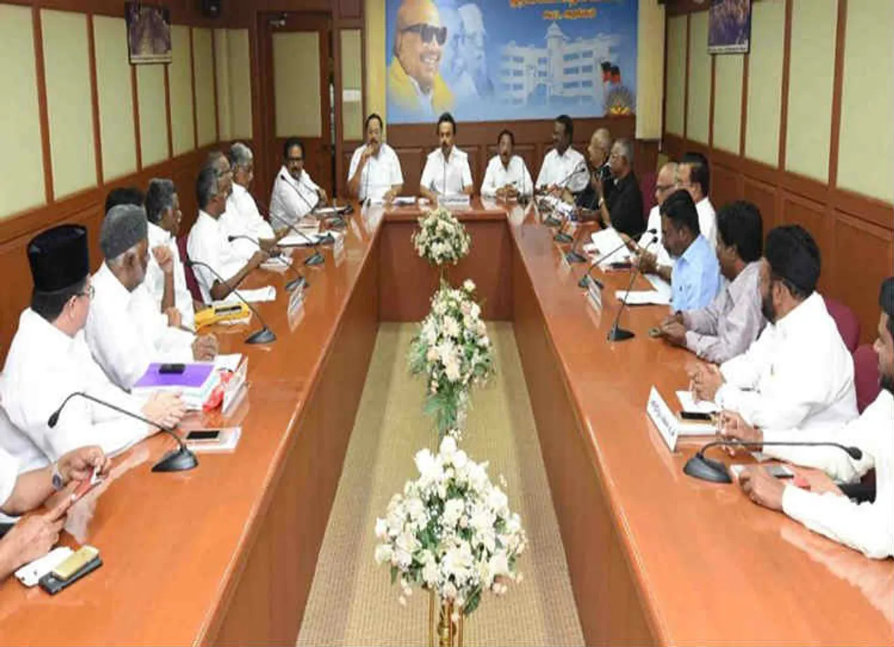 Dmk All Party Meeting, Anna Arivalayam, Tamil Nadu Opposes, mekedatu dam plan, mekedatu dispute, மேகதாது அணை, திராவிட முன்னேற்றக் கழகம், திமுக அனைத்துக் கட்சிக் கூட்டம்