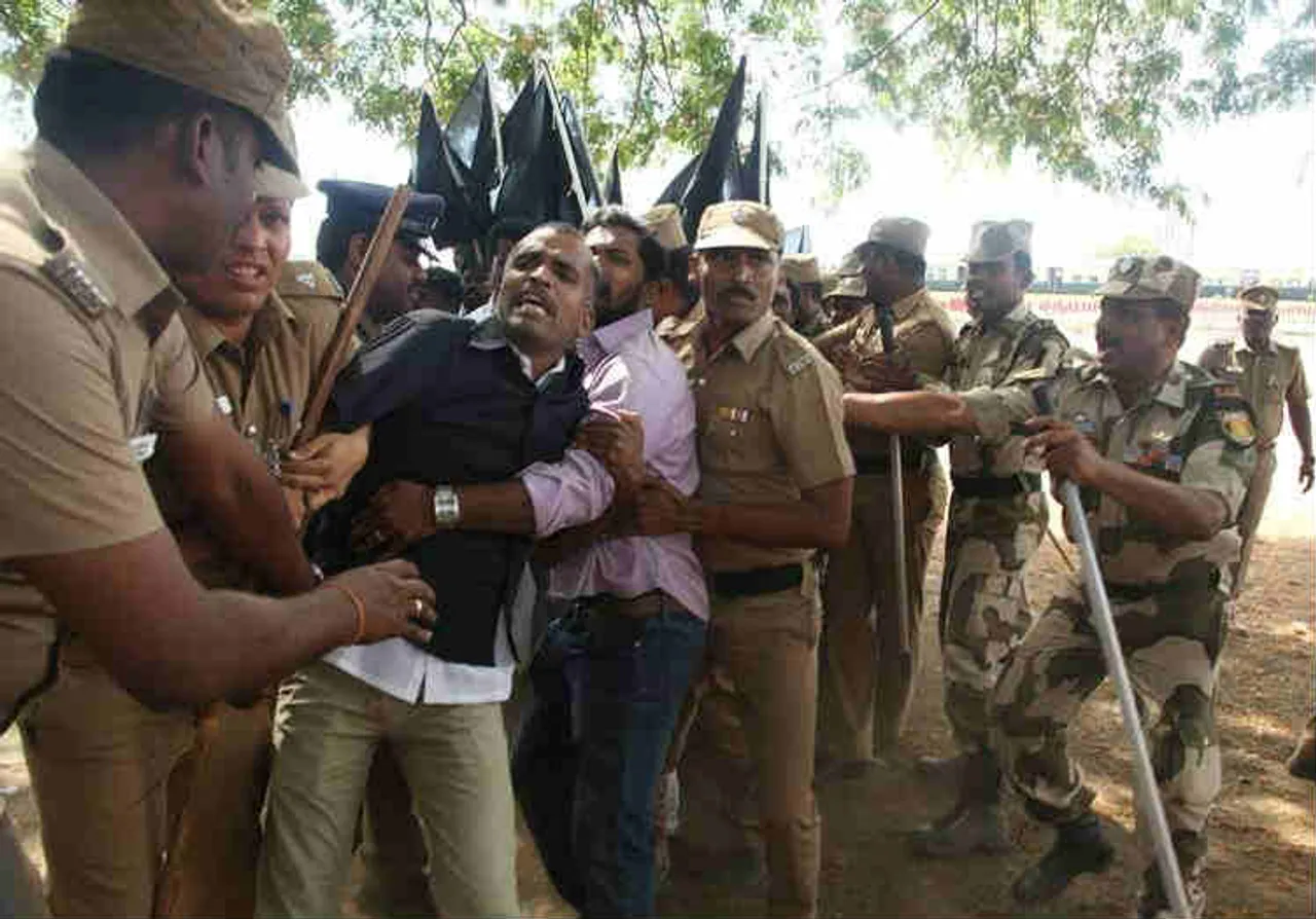 Narendra Modi, Black Flag Protest, 3rd PM, Tamilnadu