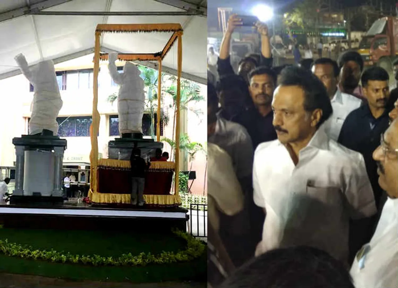 karunanidhi statue inauguration, கருணாநிதி சிலை திறப்பு