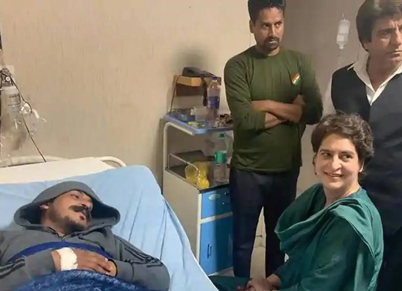 Priyanka Gandhi Vadra met Bhim army chief Chandrashekhar azad in meerut, uttar pradesh