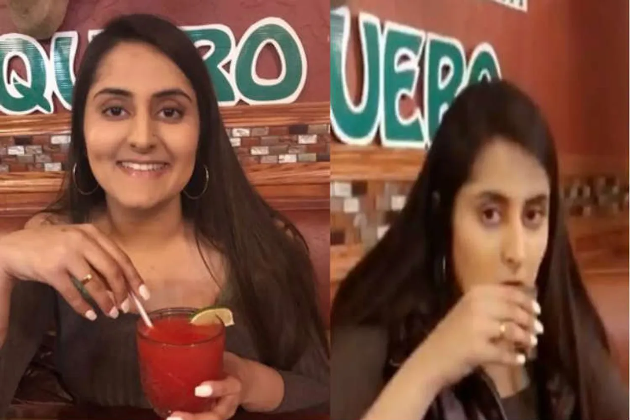 Indian girl drinks viral video