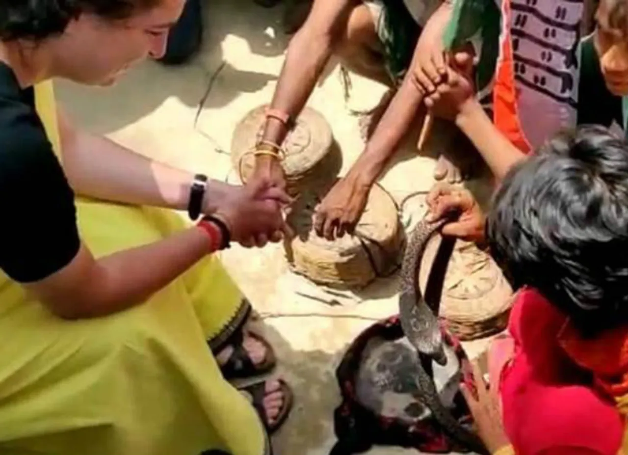 Priyanka Playing with snakes