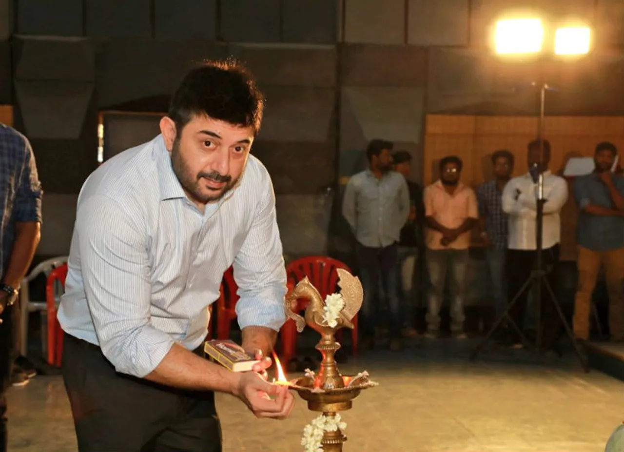 aravind swami begins his next with iruttu araiyil murattu kuthu director