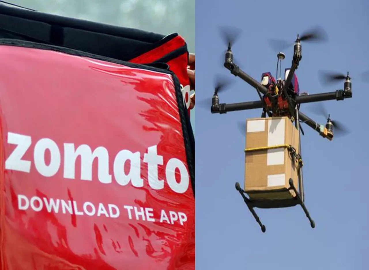 Food Tech Platform Zomato has Idea of delivering food by drones