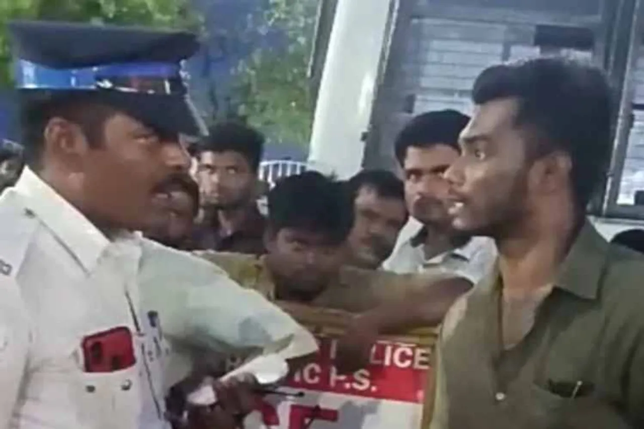 chennai, chennai police, argument, inspector, helmet, சென்னை, சென்னை போலீஸ், வாக்குவாதம், இன்ஸ்பெக்டர், ஹெல்மெட்