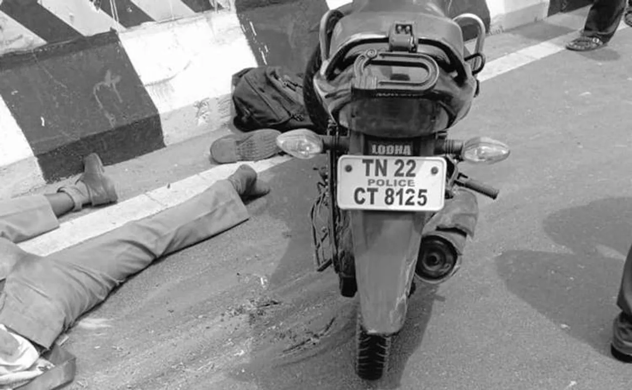 chennai traffic si accident cctv footages, chennai accident news, சென்னை கத்திப்பாரா பாலம் விபத்து