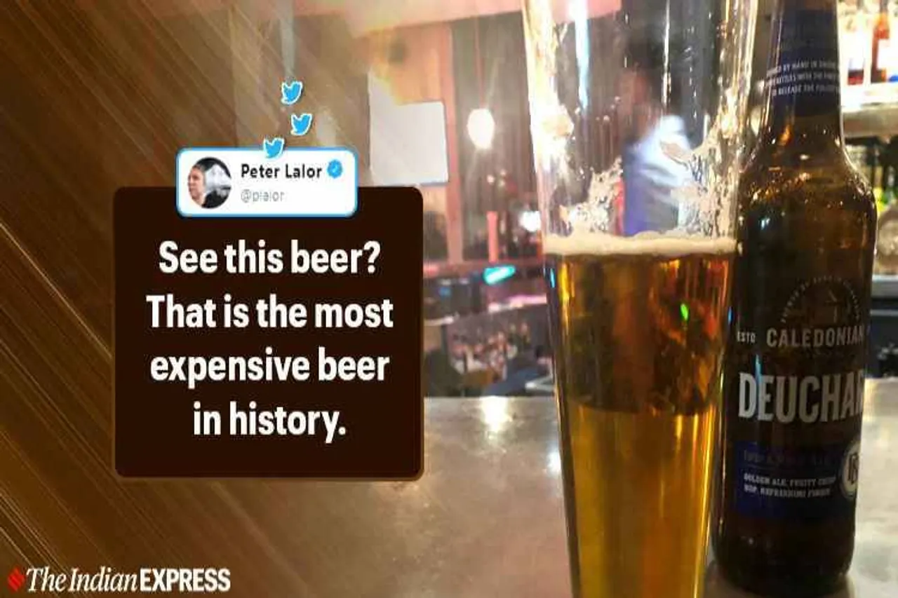 uk pub charges aussie journalist peter lalor $100k for one beer, peter lalor, the australian, deuchers ipa, உலகிலேயே அதிக விலை பீர், ஆஸ்திரேலியா பத்திரிகையாளர் பீட்டர் லாலோர், most expensive beer, trending, Tamil indian express, Tamil indian express news