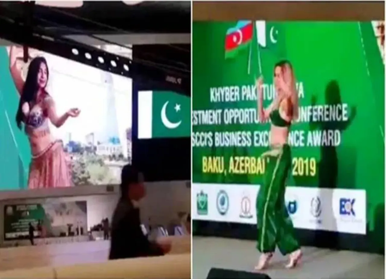 Belly dancers steal the show at Pak investment summit viral video - பாகிஸ்தான் முதலீட்டாளர்கள் மாநாட்டில் பெல்லி டான்ஸ் - வறுத்தெடுக்கும் சமூகவாசிகள்