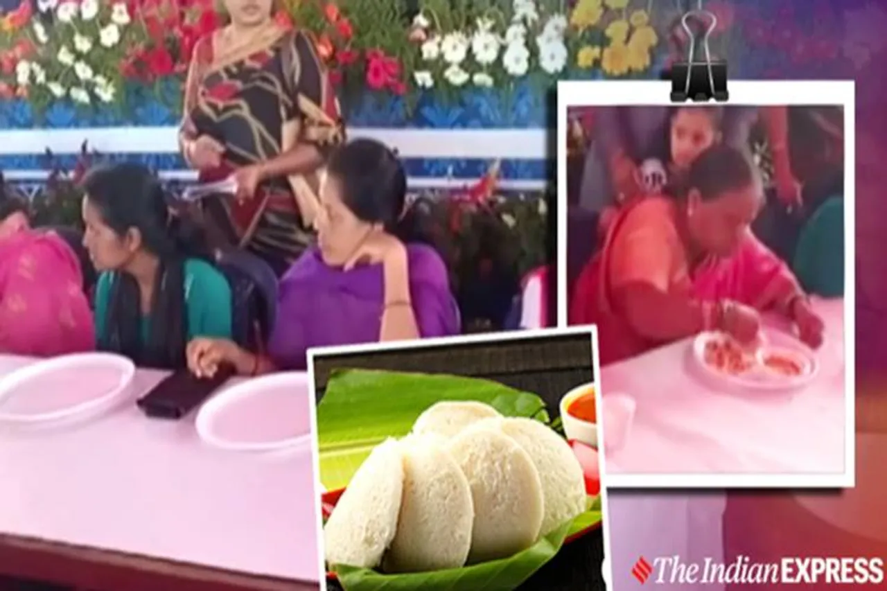 Woman in Mysuru gulps down six idlis in a minute viral video - 60 வயது... 60 நொடி... 6 இட்லி - போட்டியாளர்களை அலறவிட்ட விட்ட மைசூரு பாட்டிமா!!