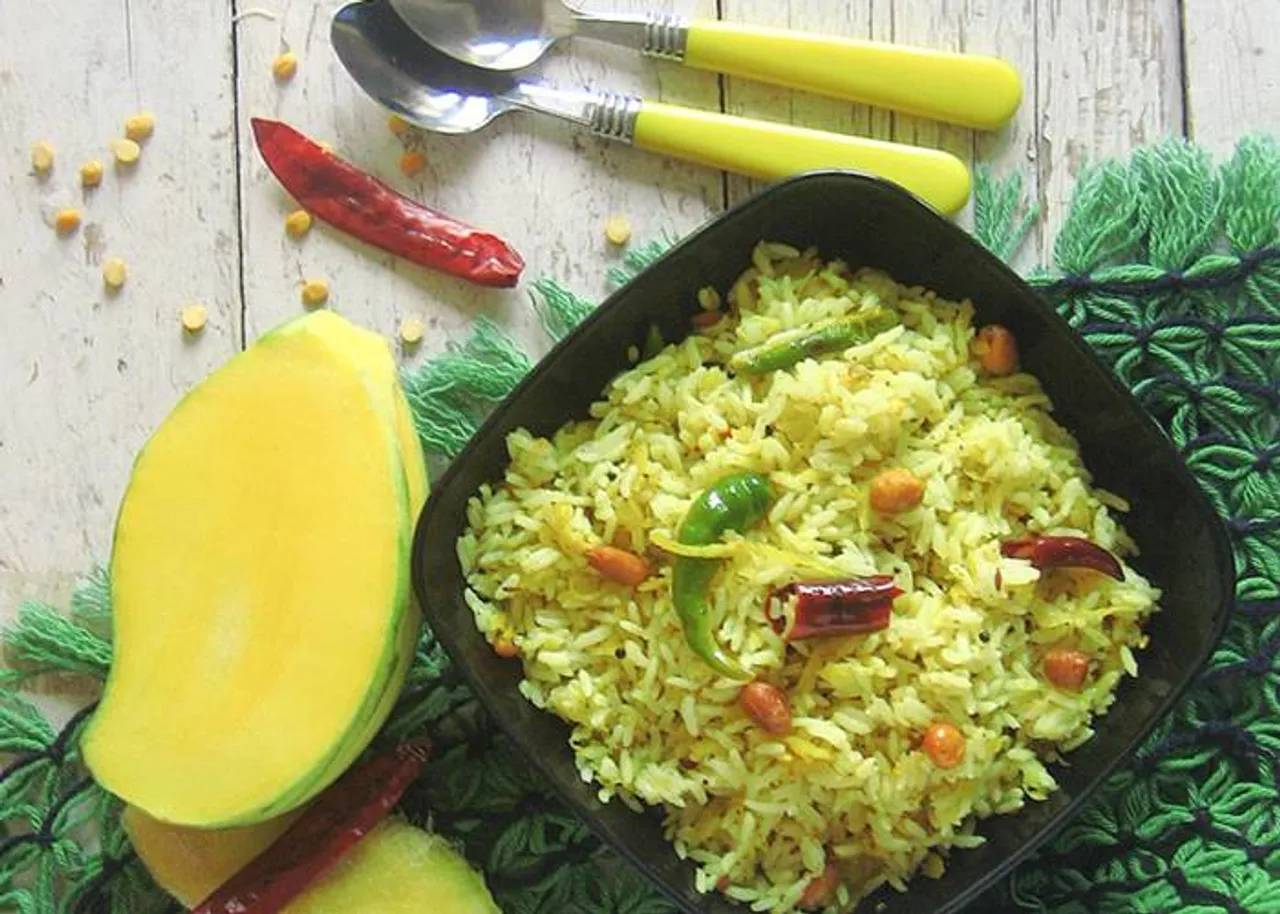 South Indian recipe Mango Rice Recipe in Tamil