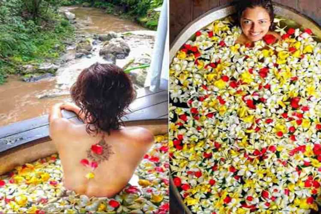 Amala Paul, Celebrity Travel, Bali, Indonesia, Flower bath, Trip, Travel, vacation