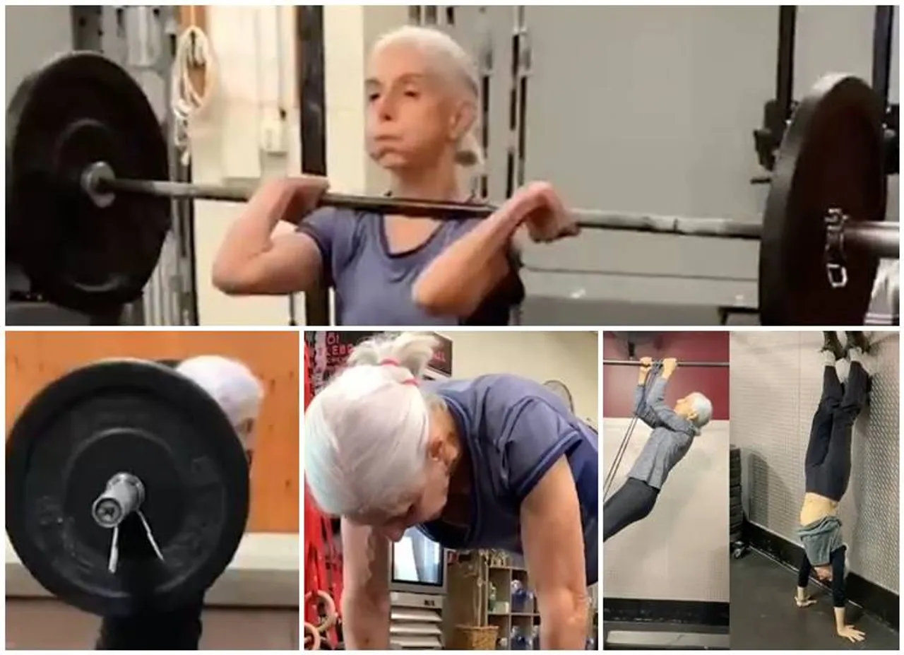 Lauren Bruzzone 72 years old lady's work-out viral video