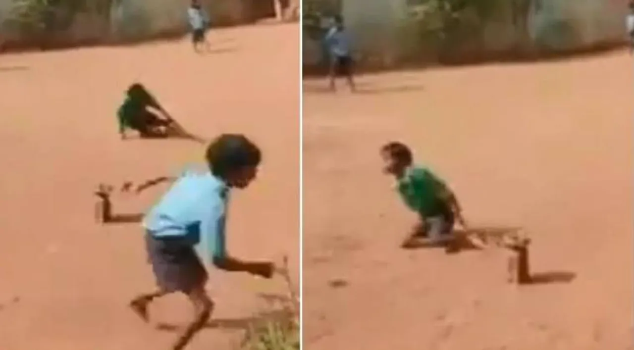 Video of physically challenged kid playing gully cricket goes viral - கால்களின்றி ரன் ஓடும் மாற்றுத்திறனாளி சிறுவன் - நெகிழ்ச்சியுடன் ஷேர் செய்த ஐஎஃப்எஸ் அதிகாரி (வீடியோ)