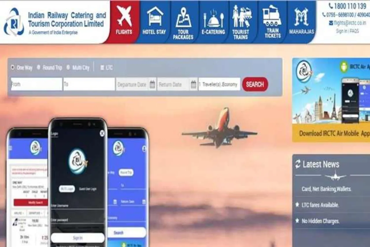 irctc, irctc flight booking