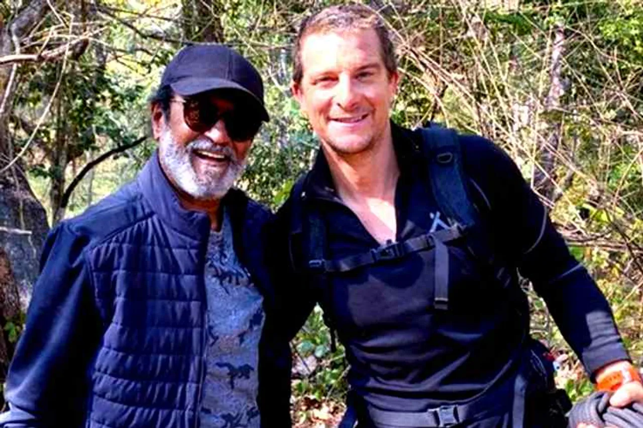 Rajinikanth with Bear Grylls, Rajini with Bear Grylls, ரஜினிகாந்த், ரஜினி, பியர் கிரில்ஸ், டிஸ்கவரி சேனல், Rajinikanth with Bear Grylls, super star rajinikanth, man vs wild, Into The Wild with bear grylls, discovery channel, survivalist bear grylls