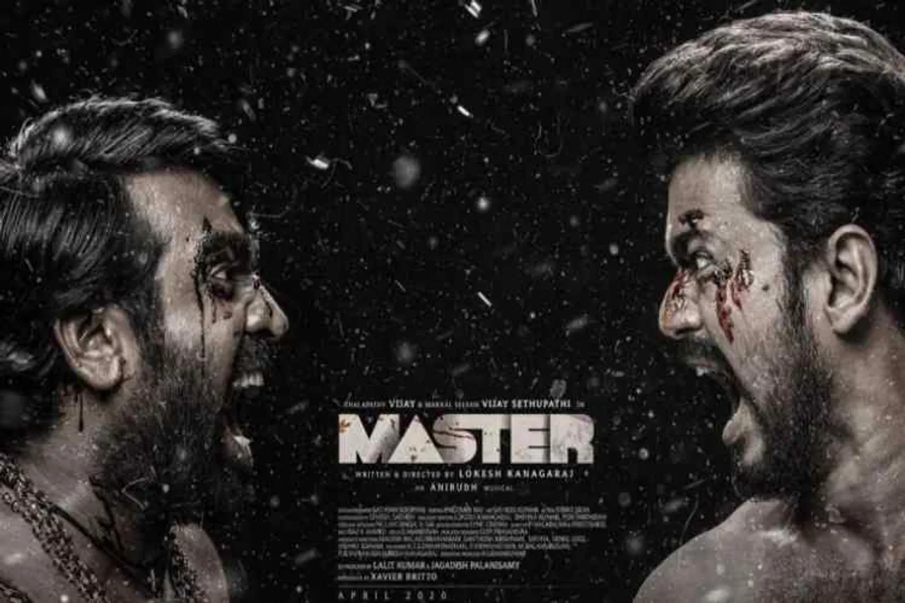 master third look poster, thalapathy vijay