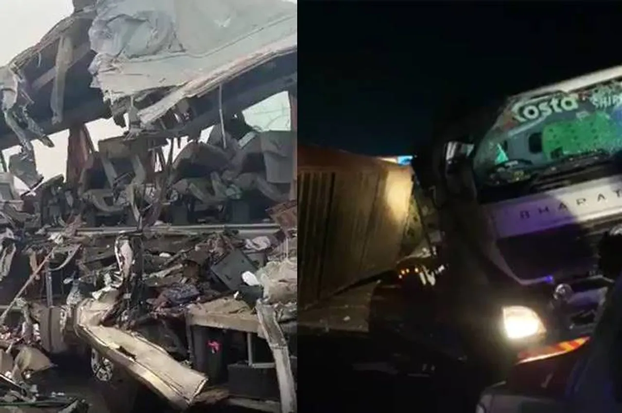 KSRTC bus met accident with Truck 17 dead