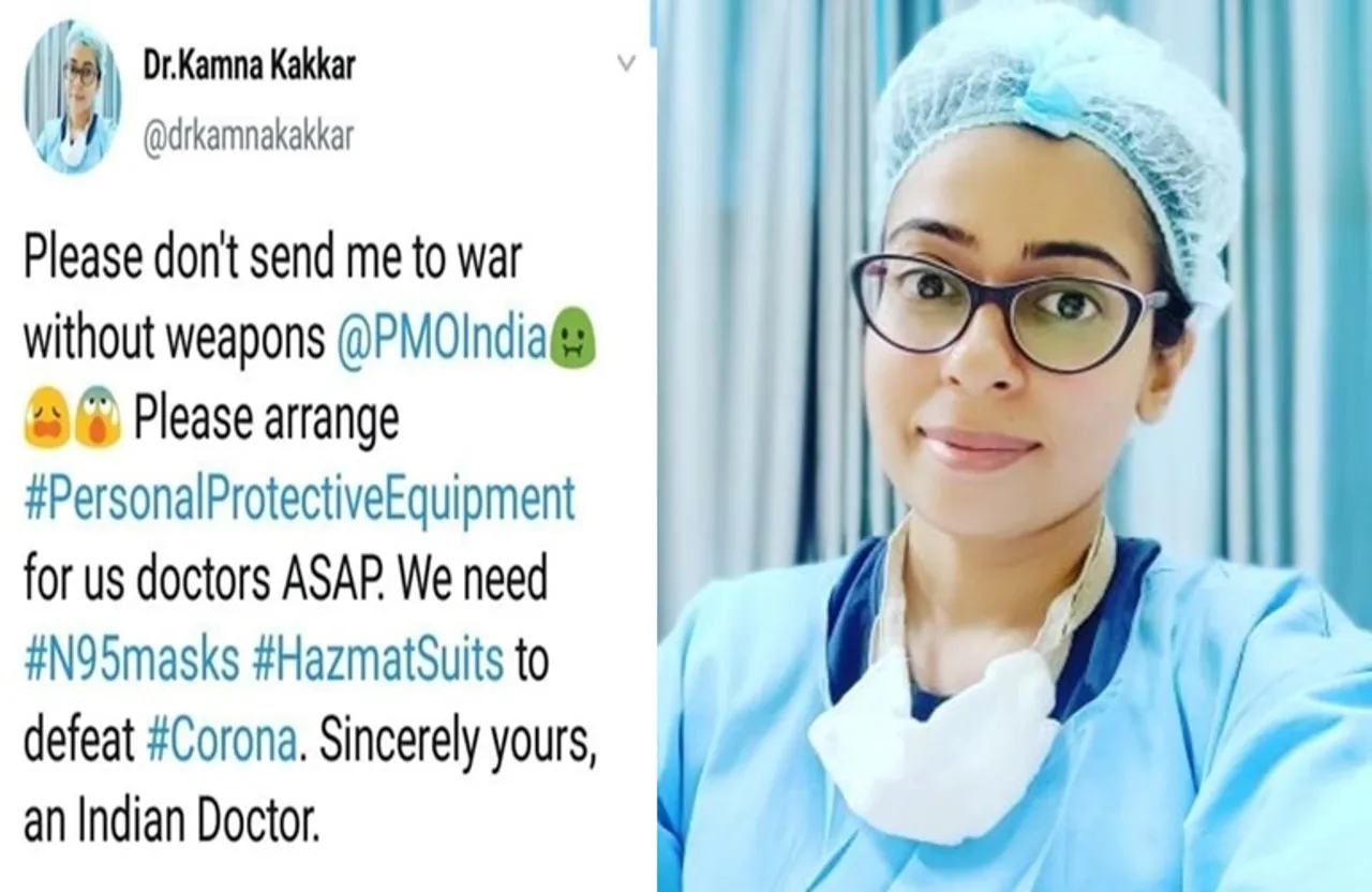 Dr Kamna Kakkar asks prime minister to provide personal protective equipment